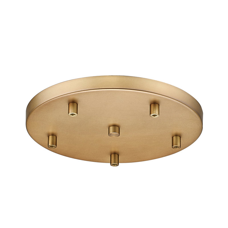 5 Port Multi Point Canopy, Rubbed Brass