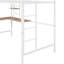 Lit mezzanine simple fonctionnel en métal avec bureau de style moderne pour les enfants