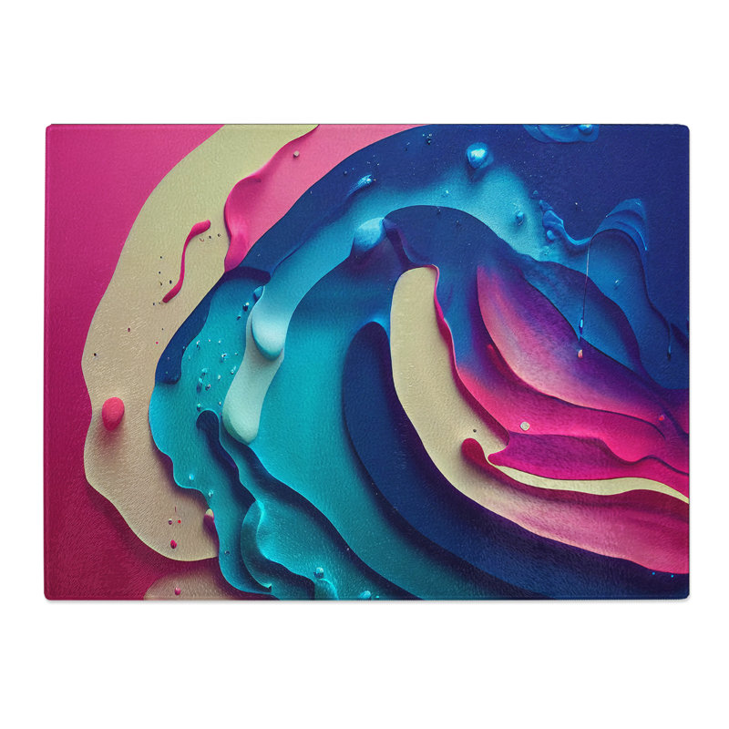 Idyllic Modern Abstract  Glass Chopping Board