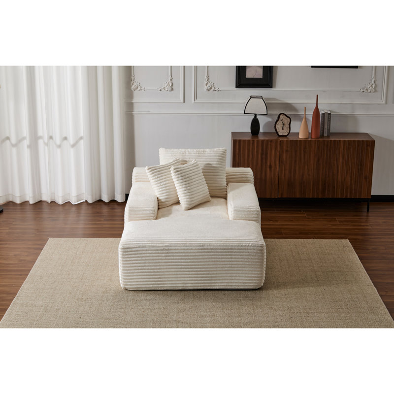 Méridienne surdimensionnée surdimensionnée Cozy Cloud Couch, Blanc