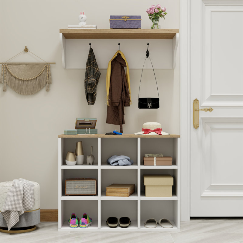 Ensemble de portemanteaux 4 en 1 avec porte-chaussures Hall Tree