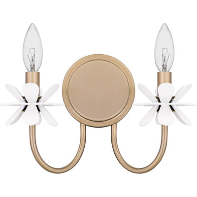 Moulden 2-Light Bronze Gold Wall Sconce