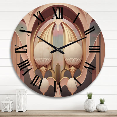 Horloge murale en bois blanc