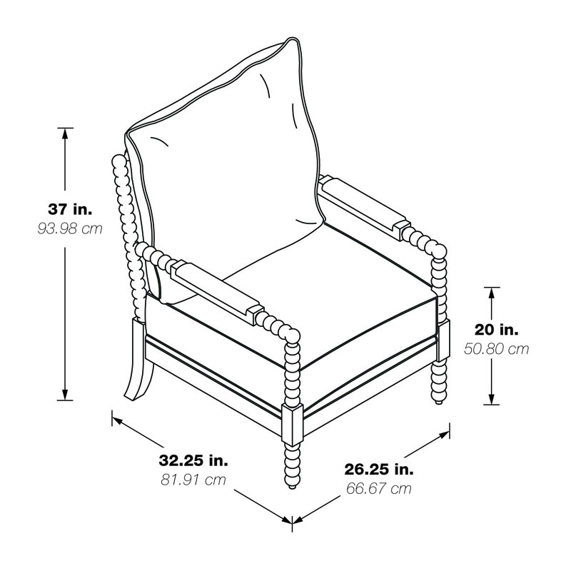 Timmey Upholstered Armchair, Graphite Fabric