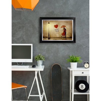 «Our First Kiss», reproduction d'art sur toile personnalisée pour anniversaire romantique et cadeaux de mariage, reproduction encadrée