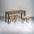 Jae Sofa Table, Console Table with 3 Upholstered Stools, Made with Solid Wood, 76x22x36