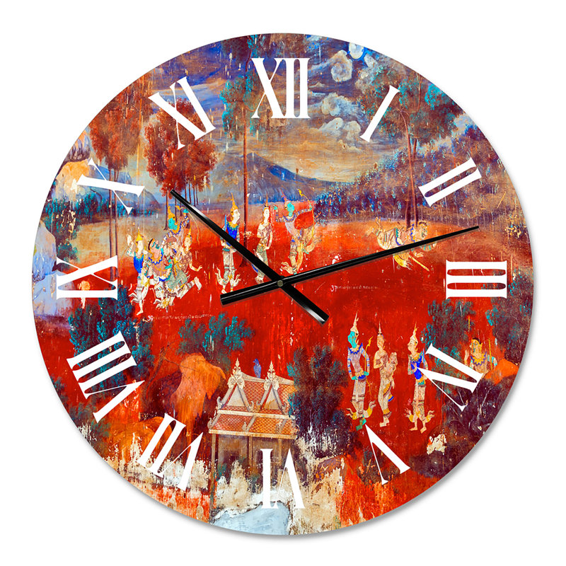 Horloge murale traditionnelle peinte sur une plaque royale en Colombie, Petit