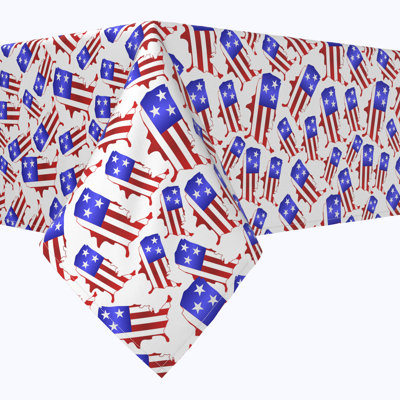 Potter Patriotica Puzzle Pieces Tablecloth