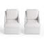 Fauteuil pivotant rembourré en chenille-1517330594