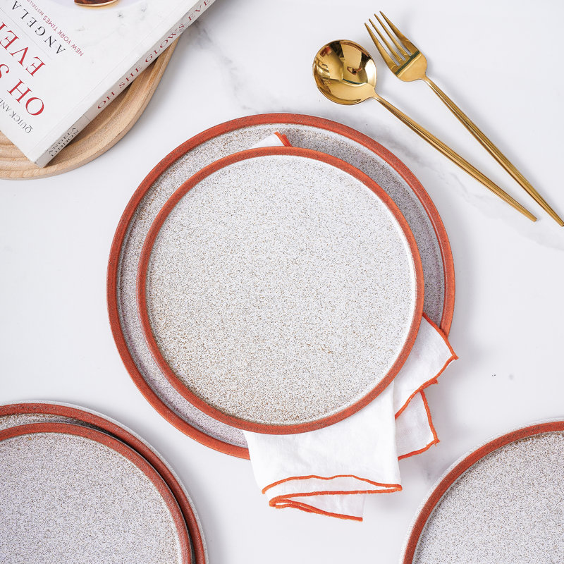 Stone Lain Vince 32-Piece Dinnerware Set Stoneware, Red