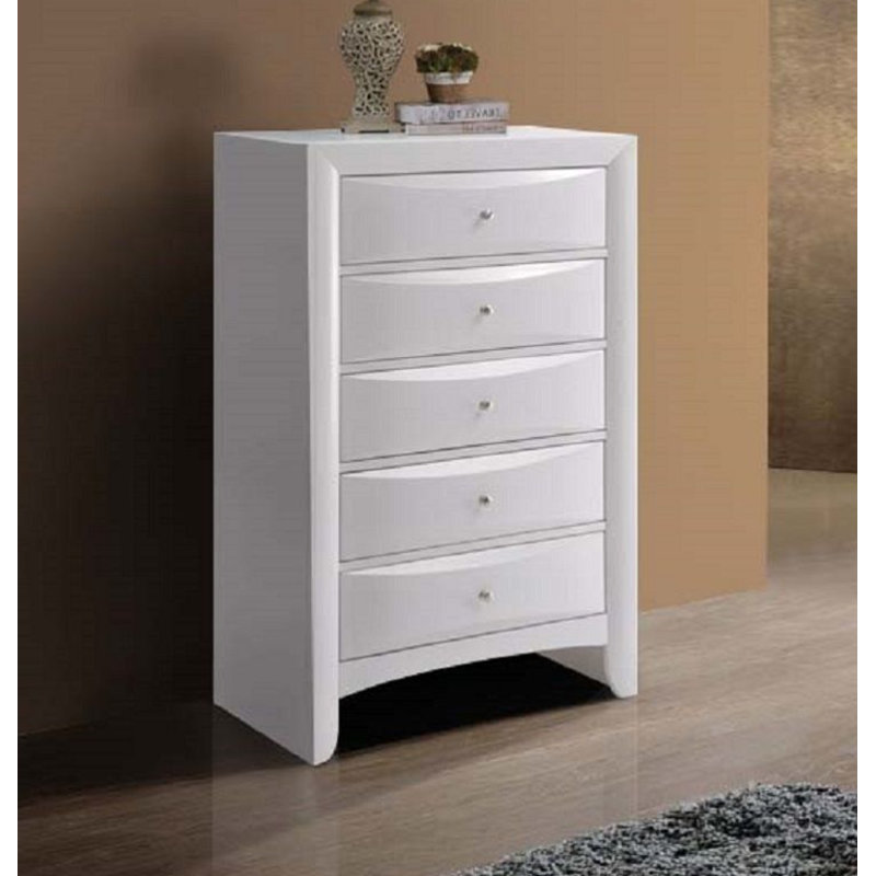 Ireland 32'' W 5 - Drawer Dresser, White