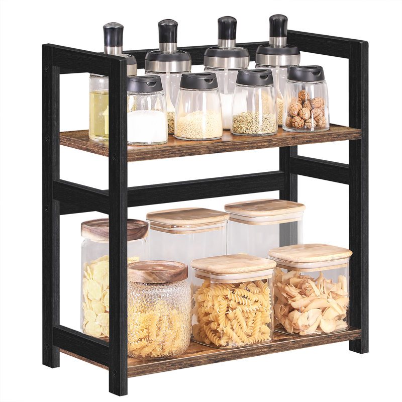 Abberton Spice Rack, Black/Brown