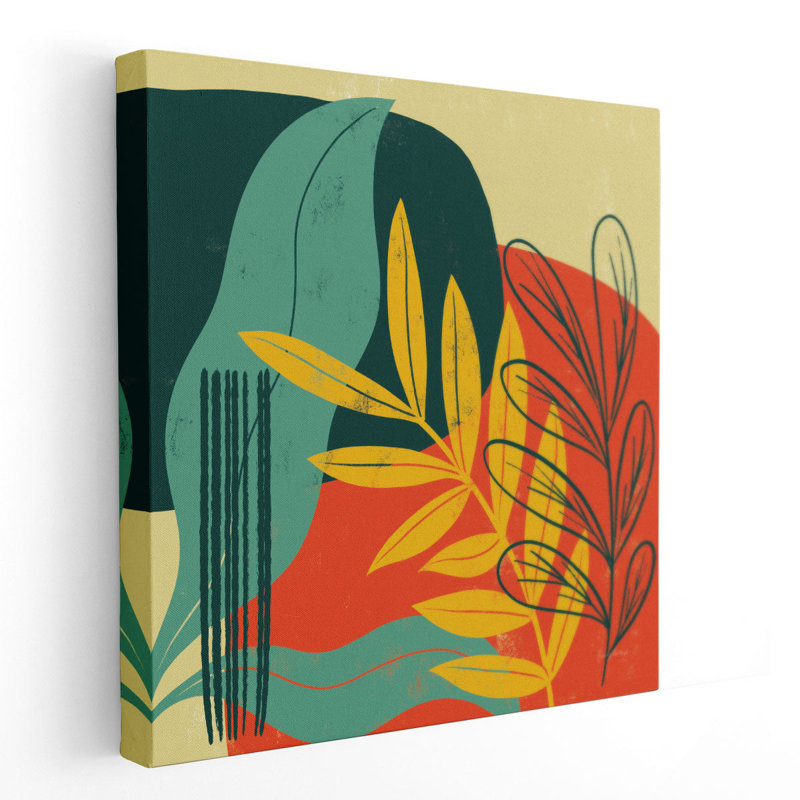 Mid Century Modern II - reproduction d'art sur toile, H 16 po x l 16 po