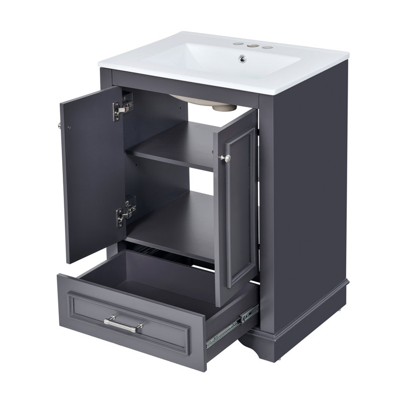 Meuble-lavabo 24 po avec lavabo en céramique