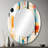 Tamesbury - Geometric Oval Decorative Mirror On Metal-942889287
