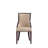 Grand Traditional Vegan Leather and Velvet Upholstered Beech Wood Side Chair in Tan-86801749