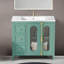Meuble-lavabo moderne de 36 po avec 2 portes à fermeture douce et 3 tiroirs 