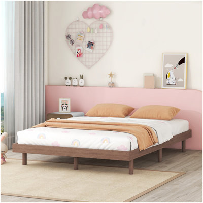 Lit simple moderne avec plateforme flottante