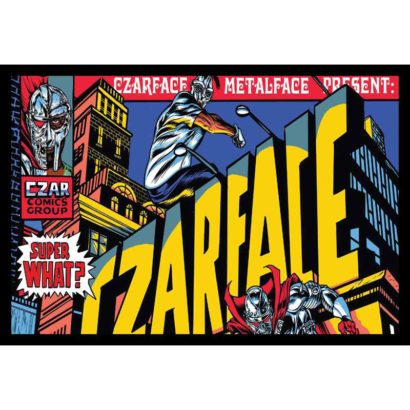 Czarface - Comic Mf Doom - Face métallique sur papier affiche