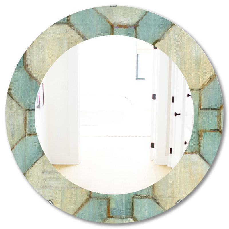 Miroir mural géométrique, H 31,5 po x l po