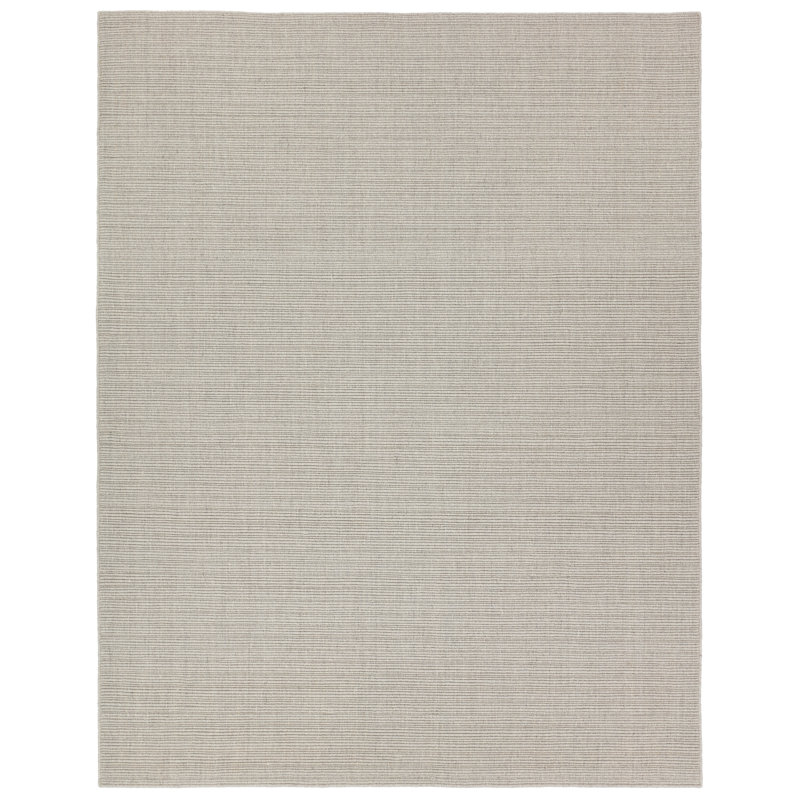 Tapis gris uni fait à la main Jaipur Living Tepore TEP02, Rectangulaire 8 pi x 10 pi