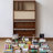 Brown + Apricot + Silver Solid Wood + Stainless Steel Display Cases