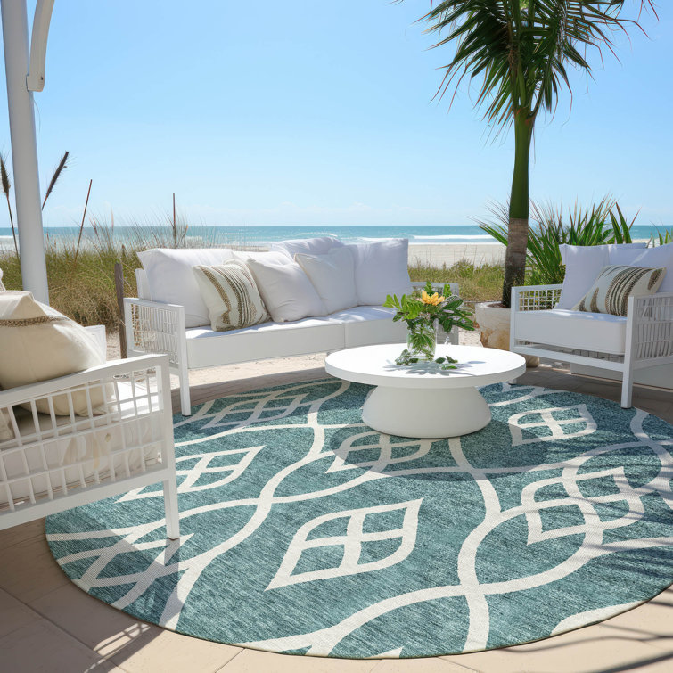 Malek Indoor/Outdoor Area Rug with Non-Slip Backing