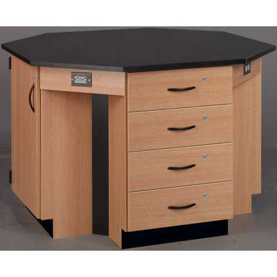 Stevens ID Systems 56'' L x 56'' W Octagon Laminate Workstation
