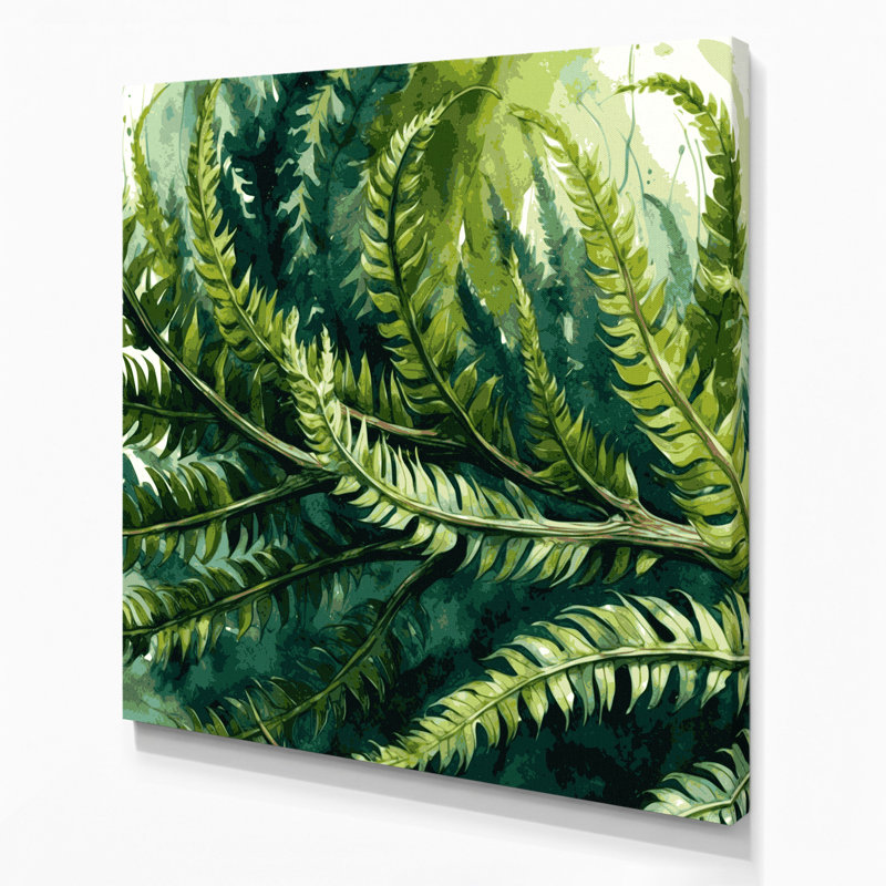 Art mural sur toile Botanical Staghorn, H 12 po x l 12 po