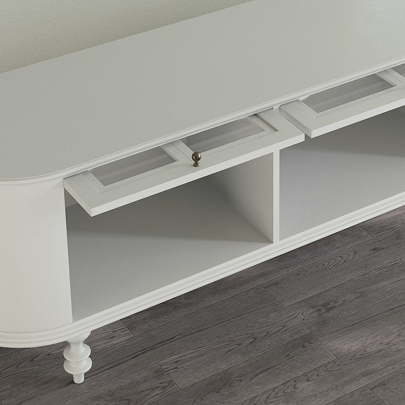 Meuble télé simple blanc, 86.61"