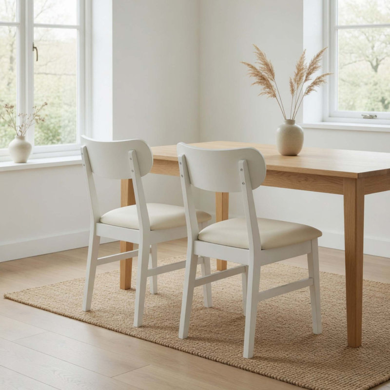 Modern Dining Chairs Set of 2 with Ergonomic Support