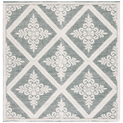 Vermont Hand Woven Wool Damask Rug