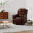 Brazil Cognac Top Grain Leather Swivel Glider Recliner With Manual Footrest-1293491523
