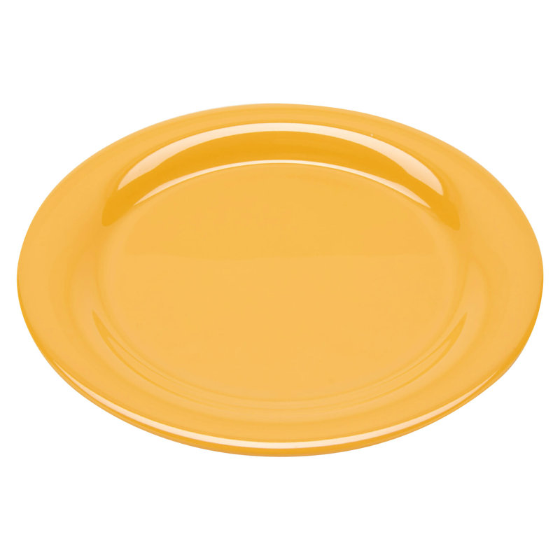 Assiette plate de qualité commerciale GET, 9 po, (ensemble de 12), Jaune