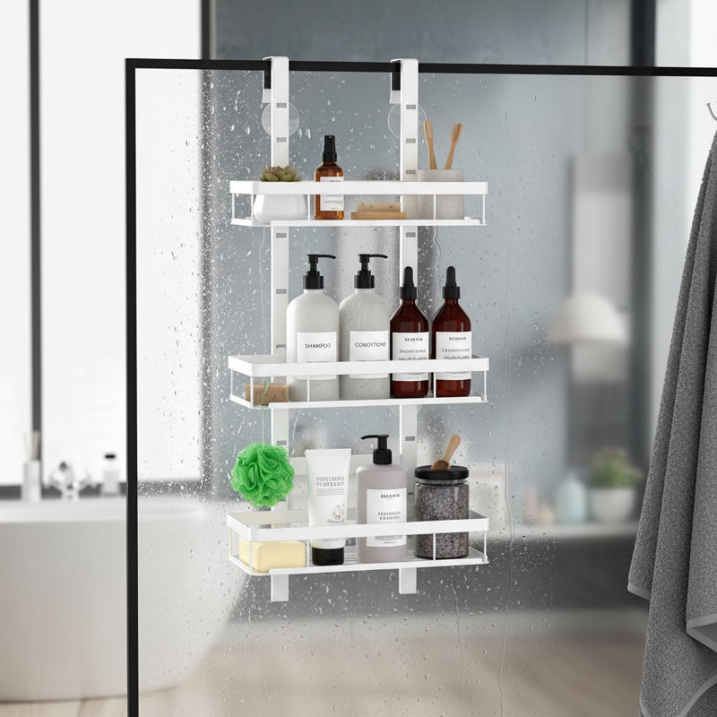 Over-the-Door Bath Caddy, White