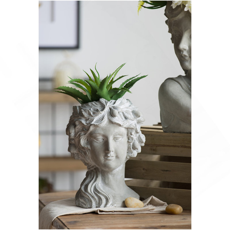 Jardinière en ciment pour l'intérieur et l'extérieur, Gris