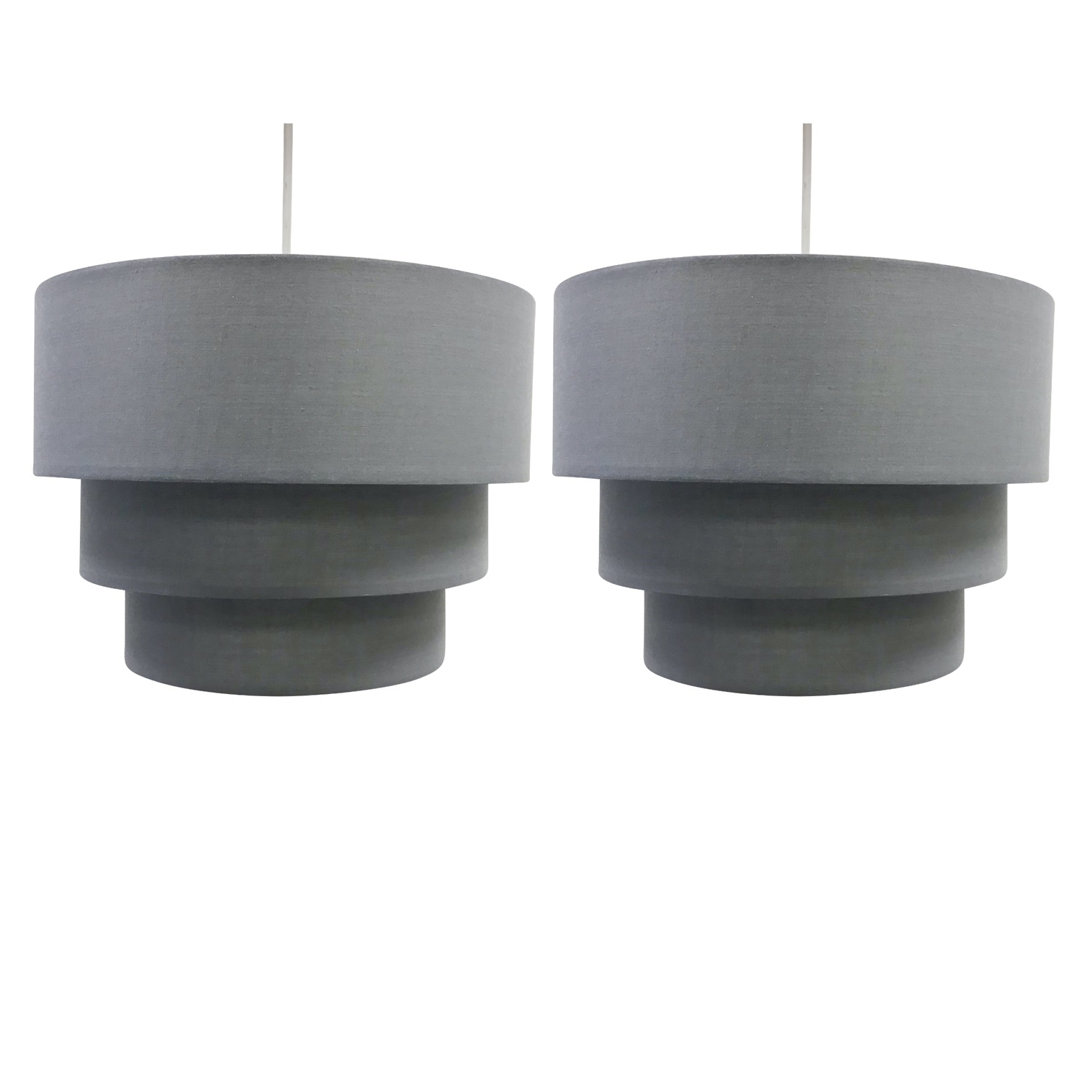 Layer 24cm H Cotton Drum Pendant Shade
