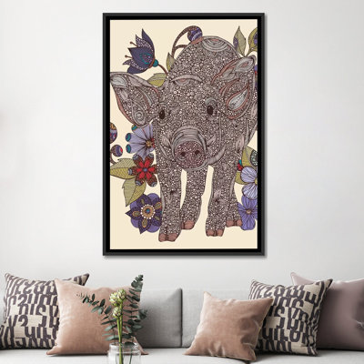 «Pinky and the Flowers», impression sur toile tendue