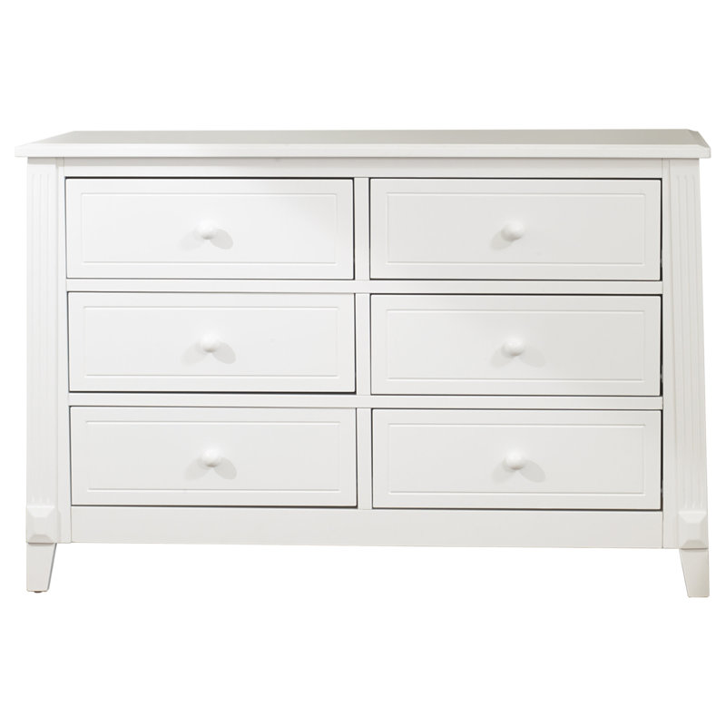 Berkley 6-Drawer Double Dresser with Full-Extension Glides, White