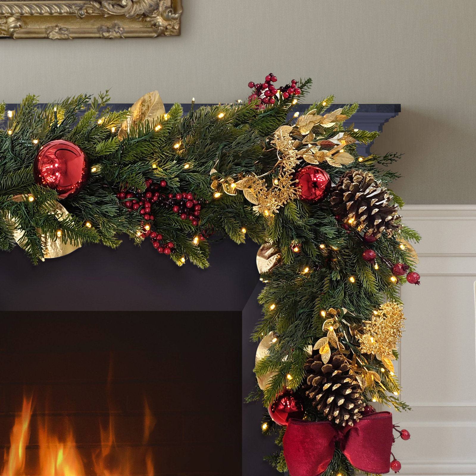 72" Pre-Lit Adorned Holiday Garland