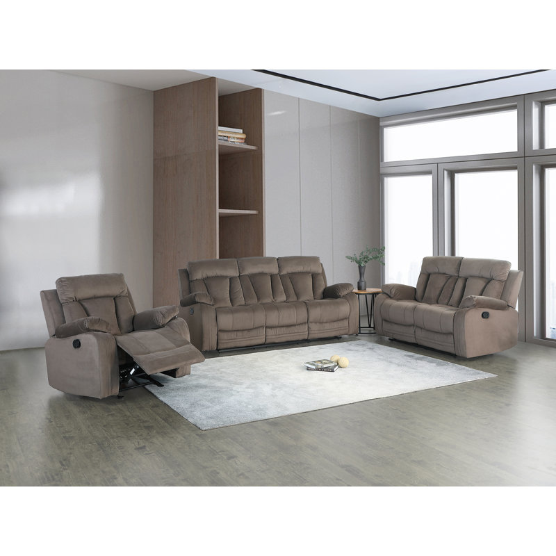 Canapé inclinable en tissu Global, Gris