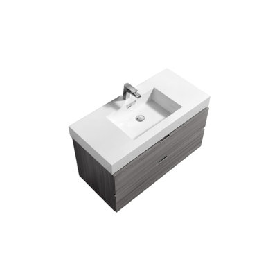 39.5'' Single Bathroom Vanity with Acrylic Top