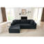Gris foncé, 4, velours côtelé, canapé-lit modulaire en L, sans assemblage, multifonctionnel, à usage domestique, relaxant, chambre à coucher, salon, appartement-175336516-175336517