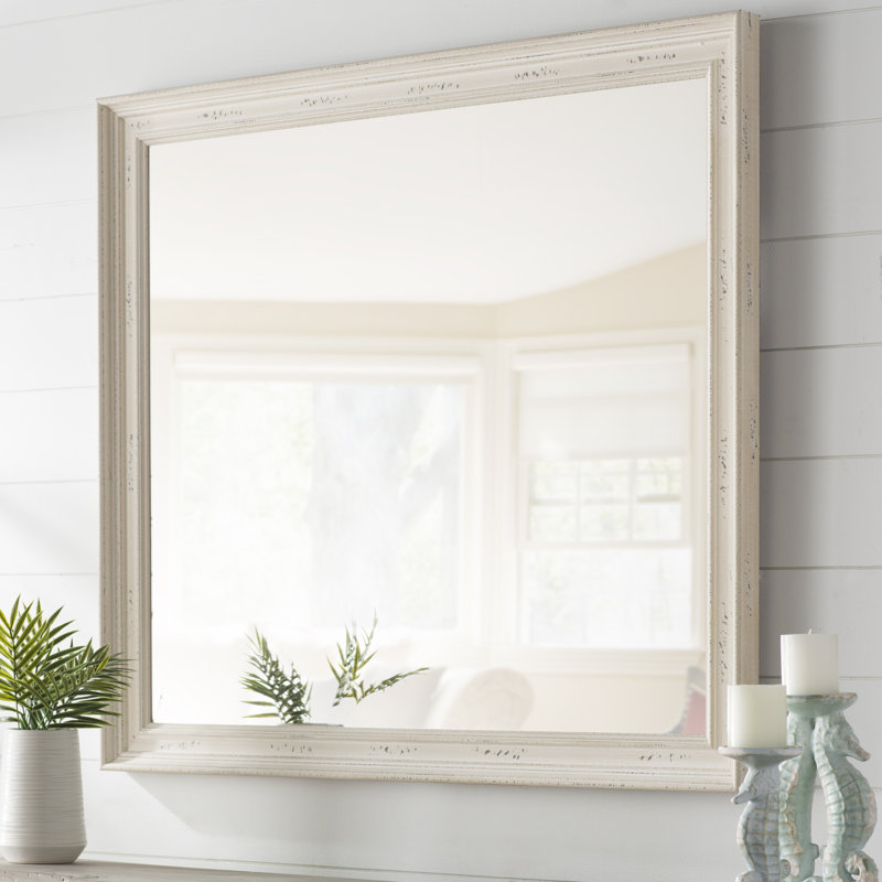 Gemini Solid Wood Rectangle Wall Mirror, 25" H x 25" W