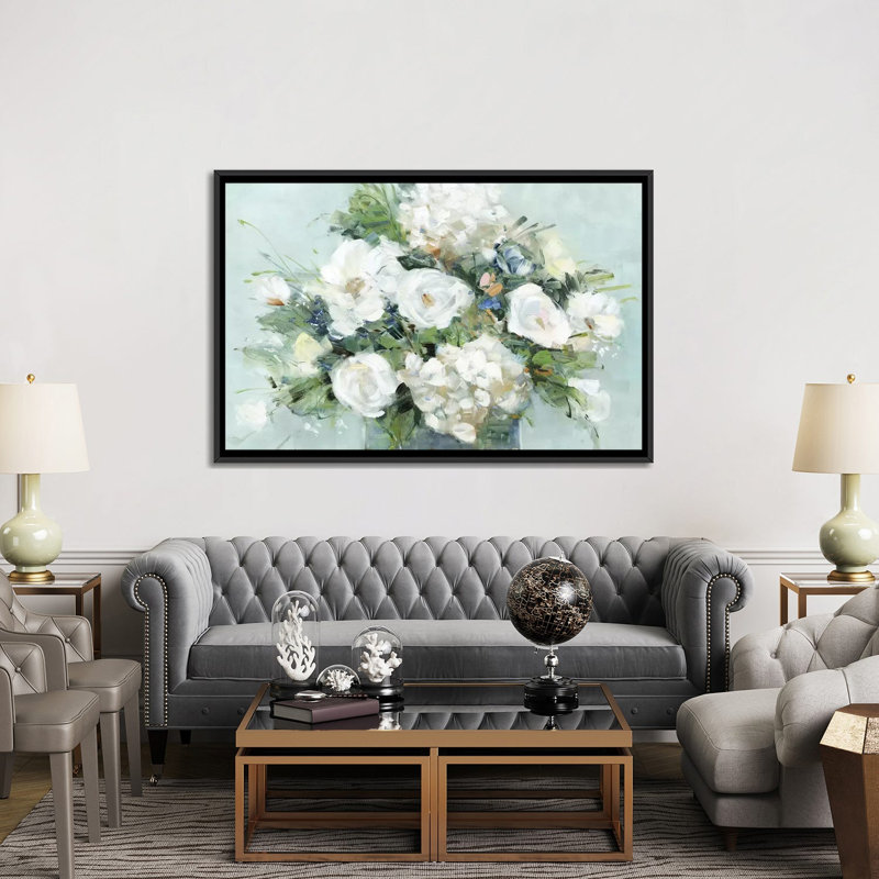«Softly Spoken» par Sally Swatland - reproduction d'art, H 40 po x l 60 po x 1,5 po, Black Framed, Pas de tapis