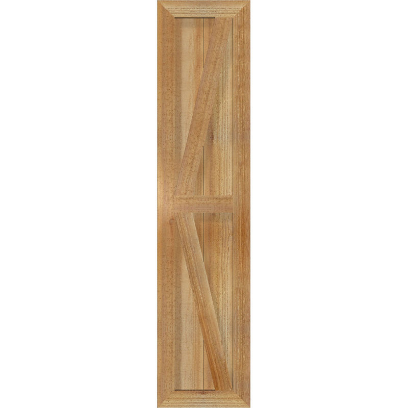 TimberCraft 5 3/8 "encadré avec panneaux n-lattes avec Z-Bar, cèdre rouge de l'Ouest, 10 3/4 po, 47 po