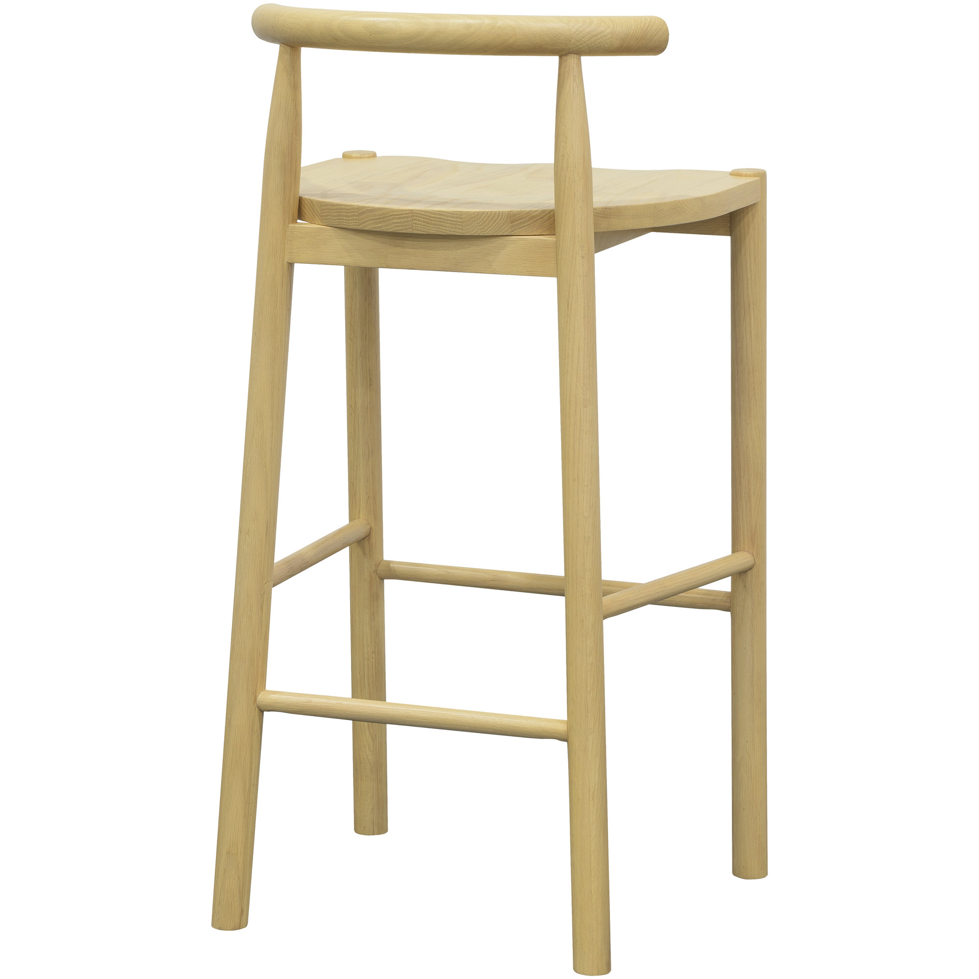 Davion Solid Wood 30" Bar Stool, Tan