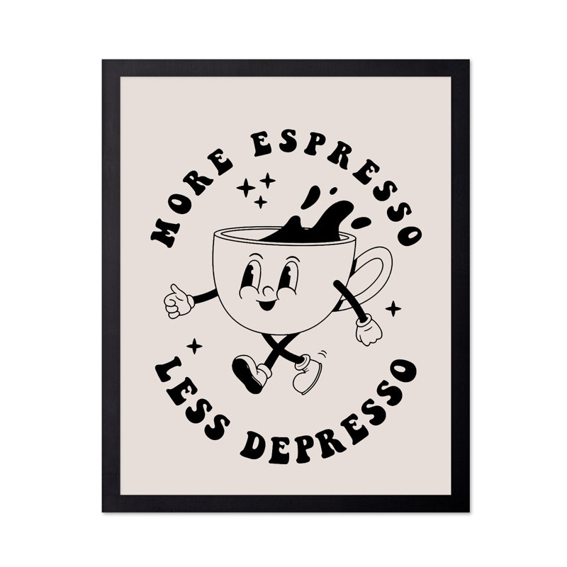 More Espresso Less Depresso, Unframed, Poster, 16"H x 20"W