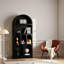 Bibliothèque moderne noire minimaliste