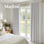  100% Blackout Curtains Thermal Linen Look Ready Made 46x72 in Natural White
